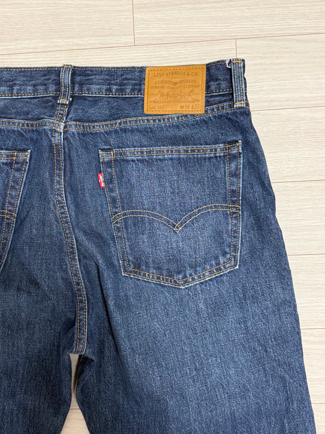 [36] 리바이스 555 릴렉스 스트레이트 다크블루 데님 청바지 상품이미지5