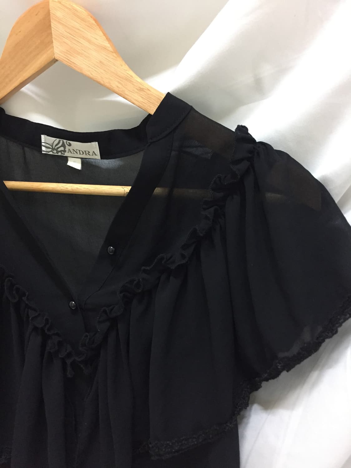 프릴 시스루 블라우스 상품이미지6