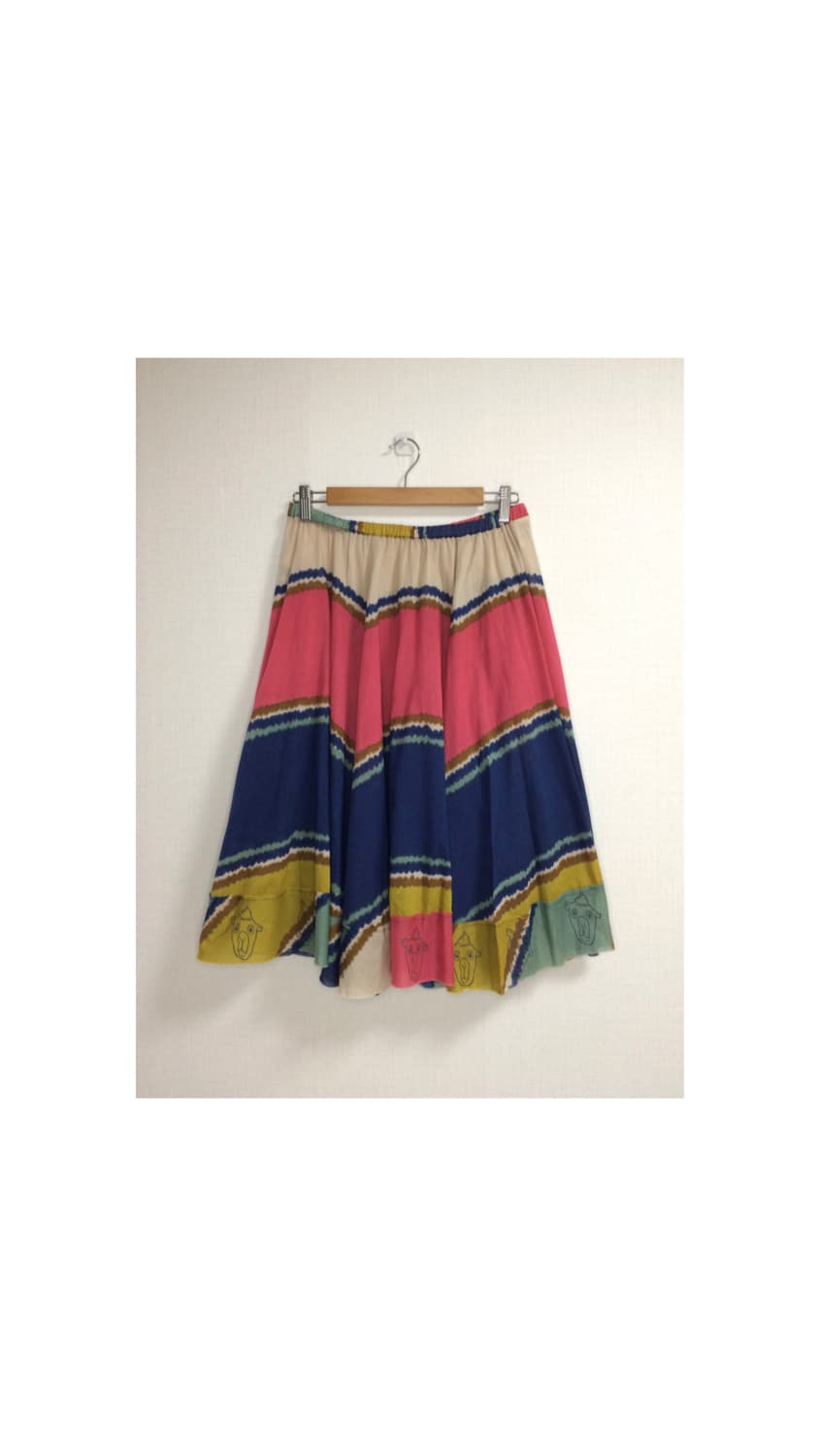 Ne-net 네넷냐 컬러풀 웨이브 밴딩 스커트 상품이미지1