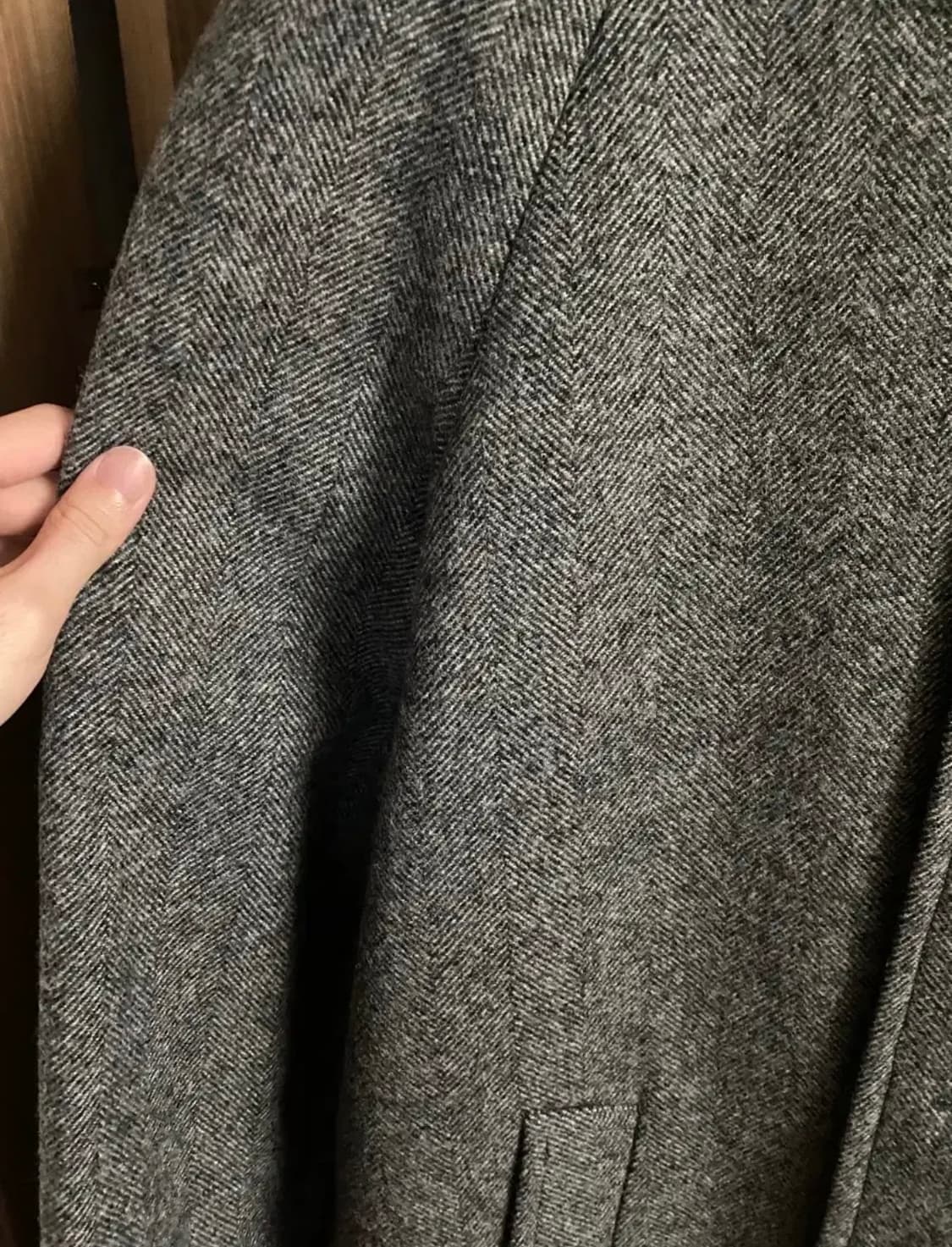 Sunflower 선플라워 해링본 울 코트 상품이미지2