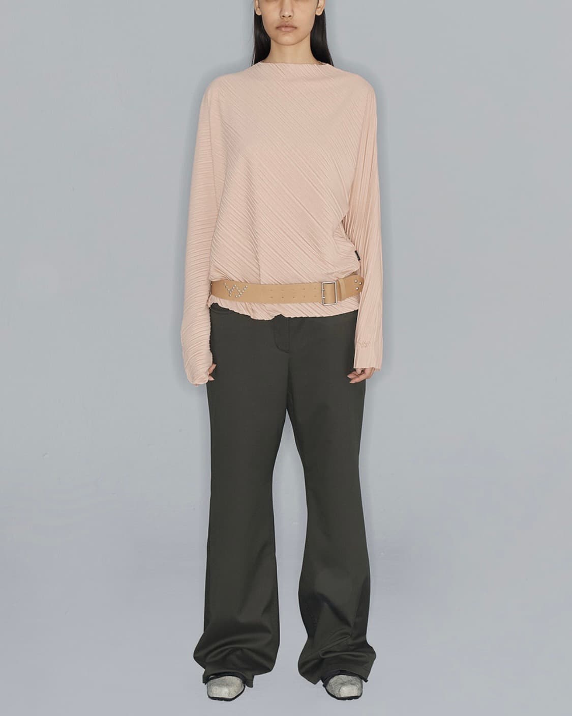 OPEN YY LOOSE BOOTCUT_KHAKI, M사이즈 상품이미지3