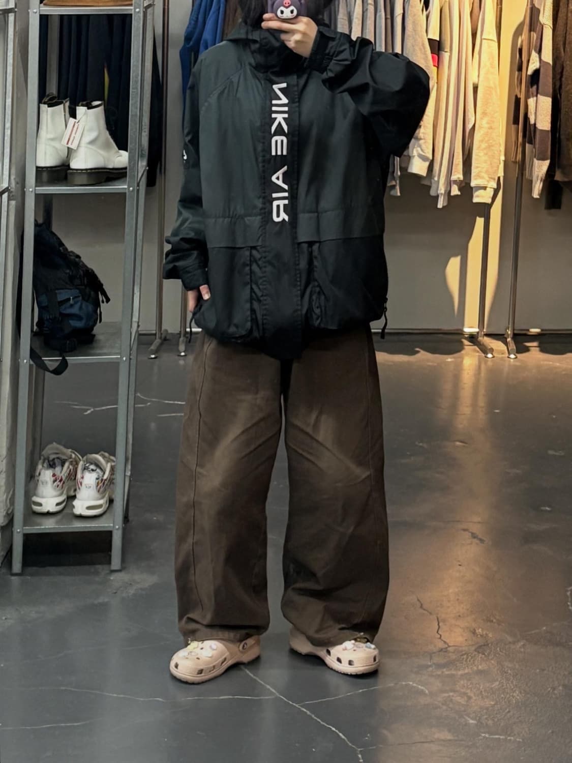 나이키 에어 우븐 후드 블랙 바람막이 A2848 상품이미지1