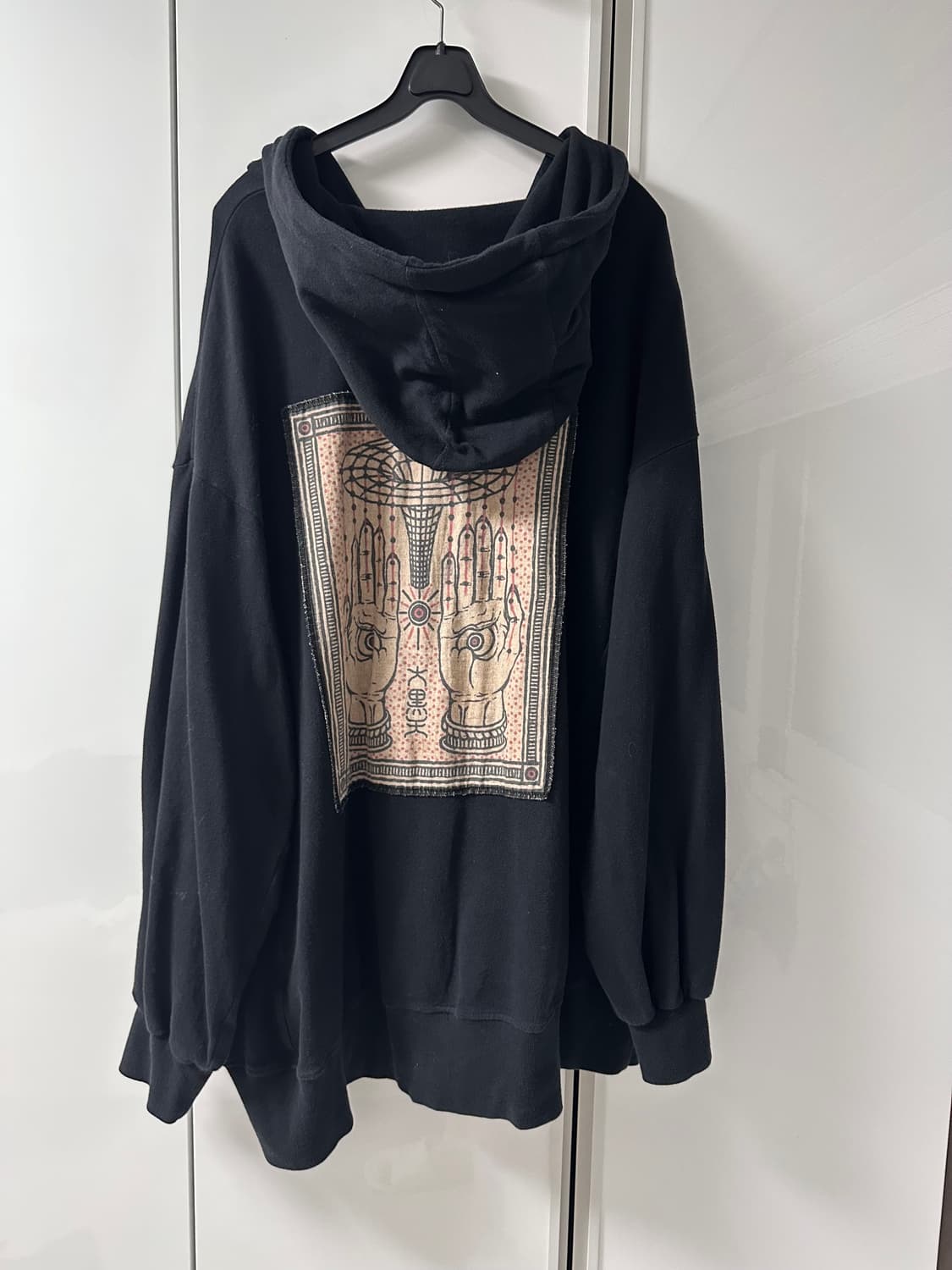 오리엔탈 그래픽 패치 박스핏 후드티 상품이미지3