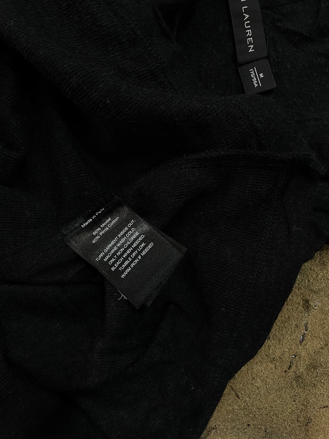 폴로랄프로렌(블랙라벨)/블랙 후드티(M) 상품이미지4