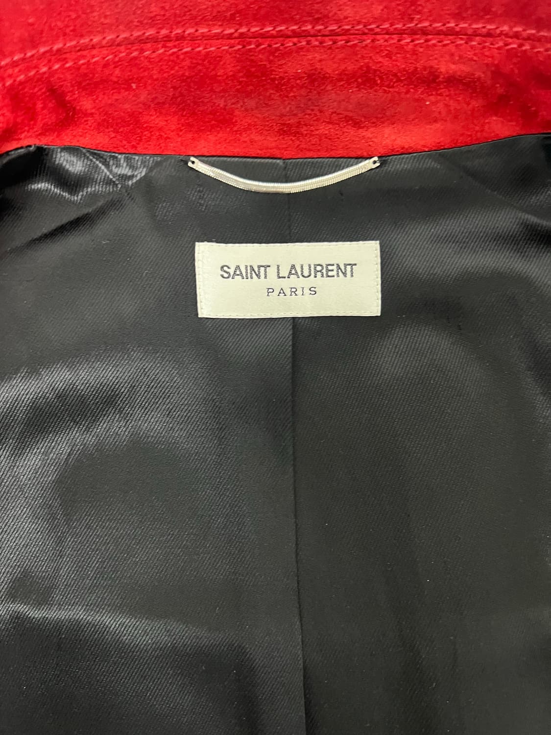 생로랑 레드 스웨이드 트러커 자켓 상품이미지3