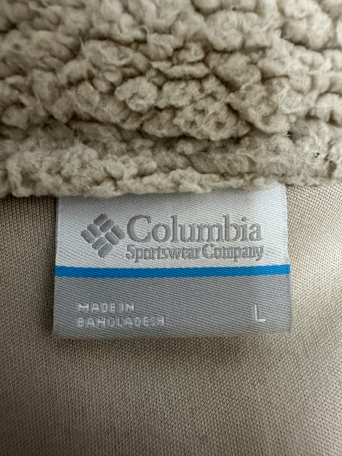 컬럼비아 아이보리 뽀글이 후리스 L 상품이미지3