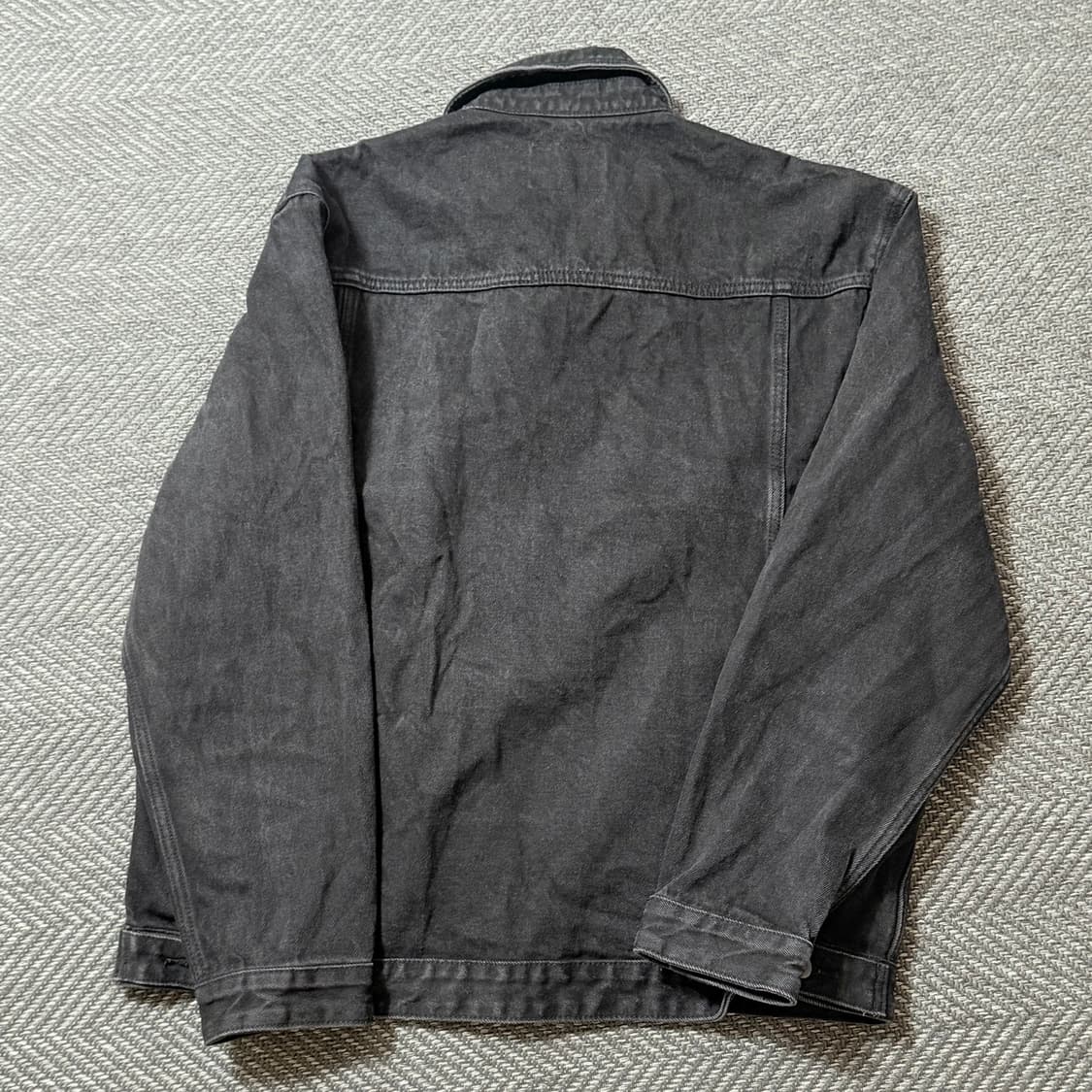 무신사 스탠다드 블랙 데님 트러커 자켓 (2XL) 상품이미지3