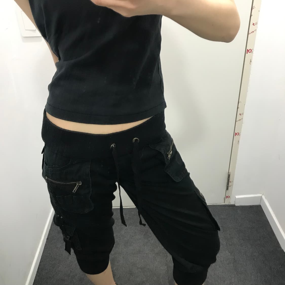 y2k 펑크 카프리 카고 팬츠 상품이미지2