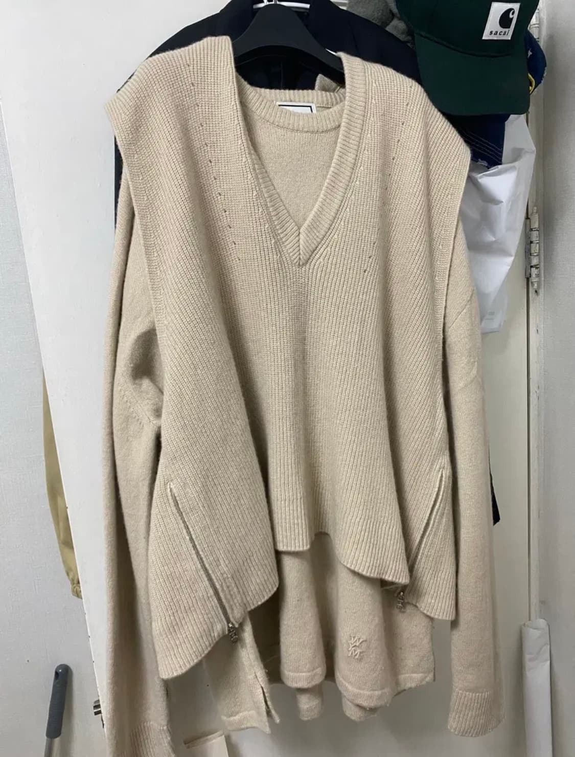 우영미 /레이어드 니트 /52 ( 2xl  xl 105 ) 상품이미지1