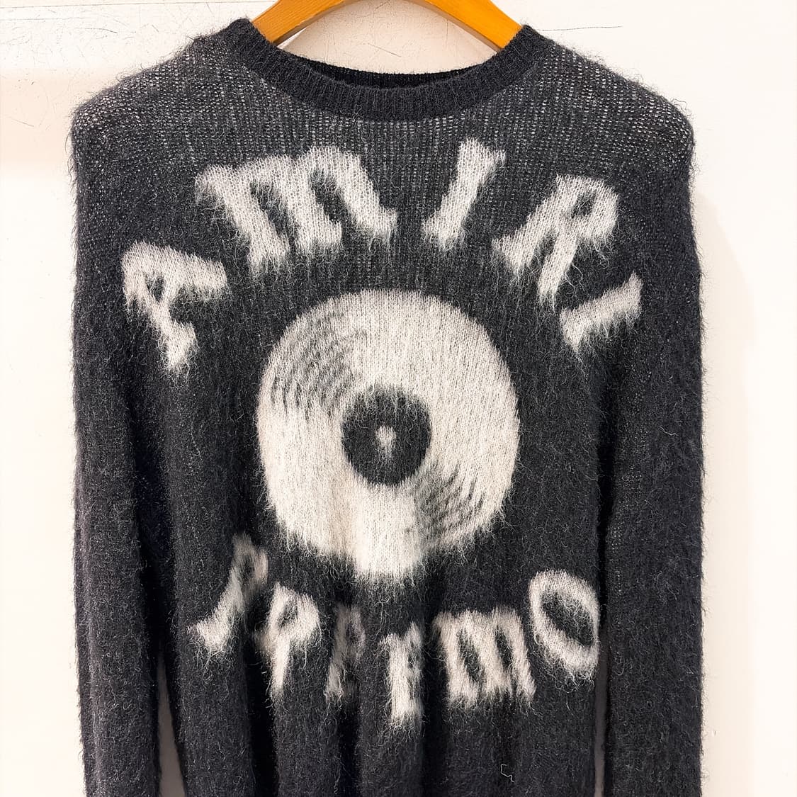 (정품/새상품) AMIRI 아미리 남성 블랙 모헤어 프리모 크루넥 니트  상품이미지2