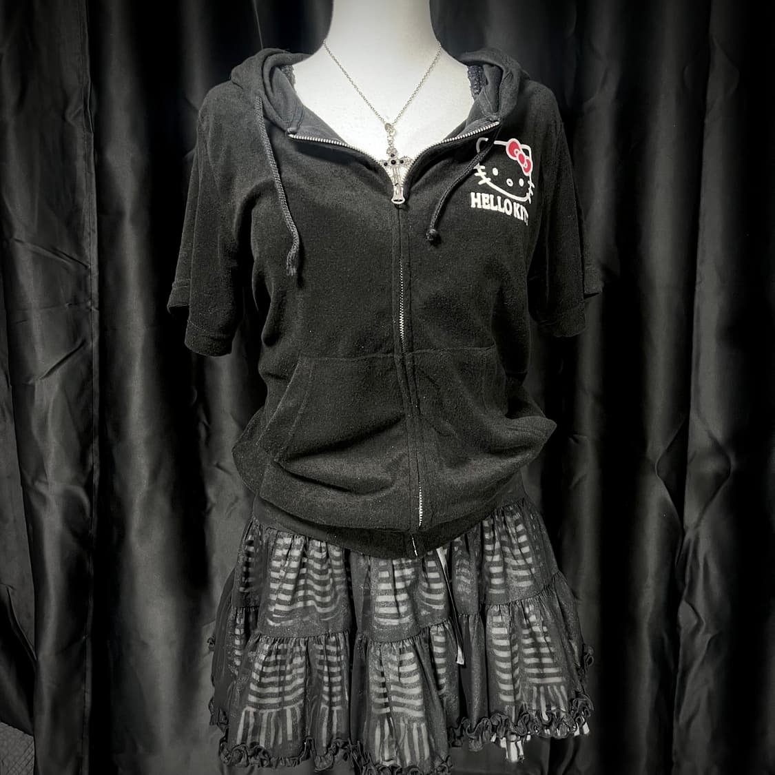 hellokitty 헬로키티 반팔 후드집업 갸루 y2k 상품이미지1