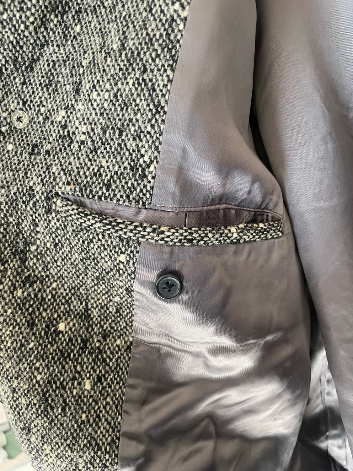 헤링본 트위드 울코트 상품이미지7