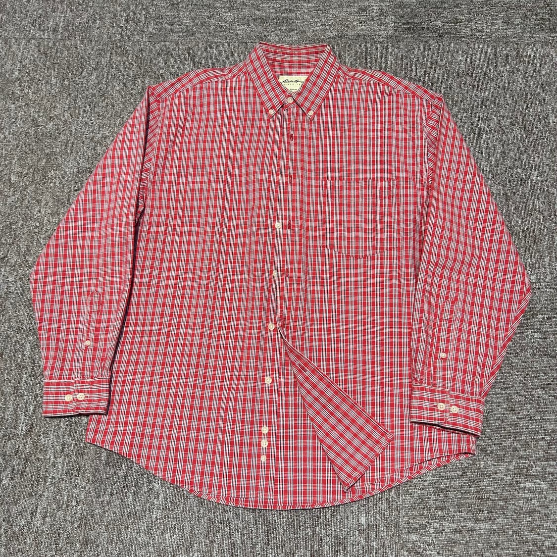 XL) 에디바우어 원포켓 헤비코튼 체크 셔츠 상품이미지1