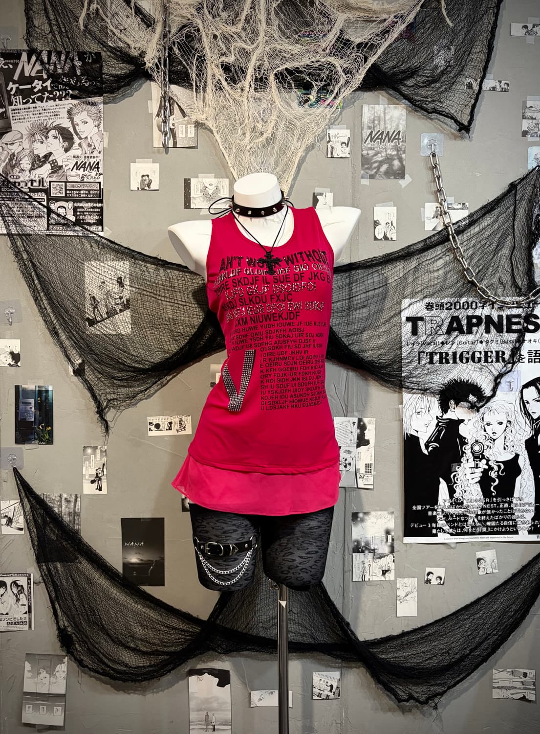 Y2K cubic lettering Layered sleeveless 상품이미지3