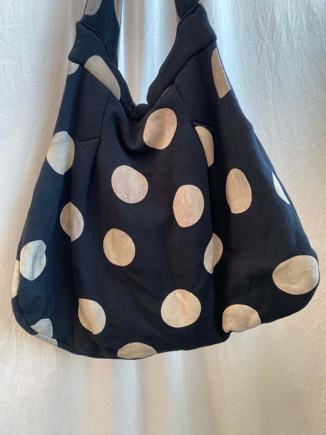 네이비 도트 빅숄더백 상품이미지4