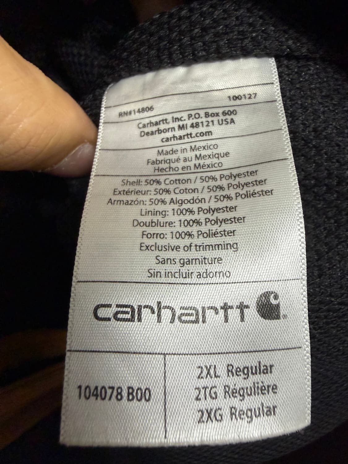 칼하트 레인 디펜더 팩스턴 헤비웨이트 후드 집업 상품이미지4