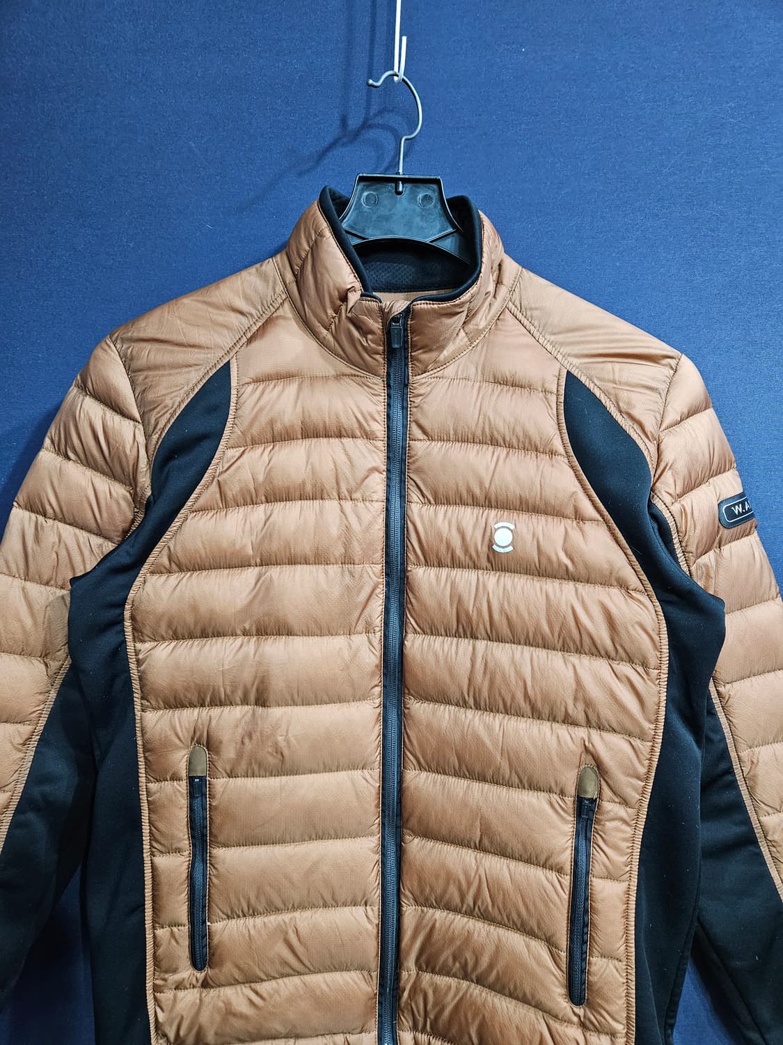 와이드앵글 라이트브라운 남성 슬림핏 100 덕다운 골프 경량패딩  상품이미지7