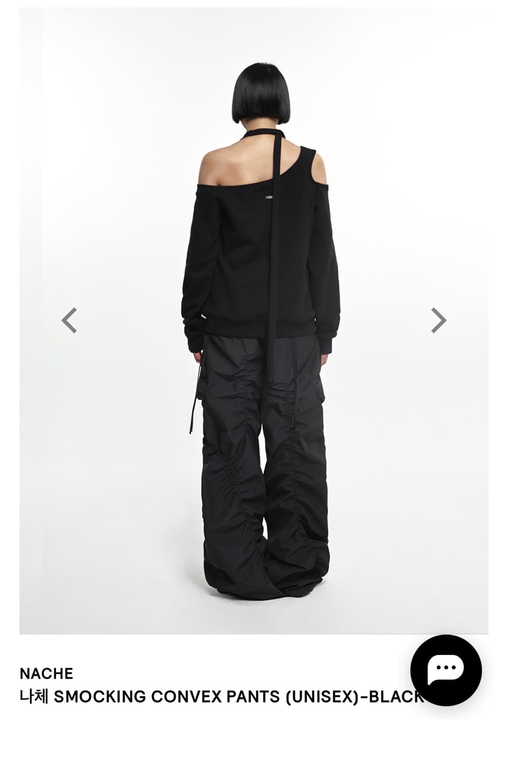 NACHE SMOCKING CONVEX PANTS BLACK 상품이미지9