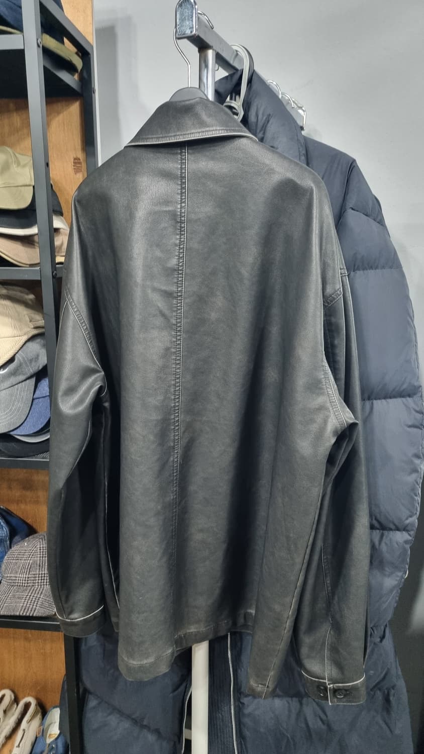 파르티멘토)) 레더 오버사이즈 자켓 105~110(가슴단면65) 새제품 상품이미지3