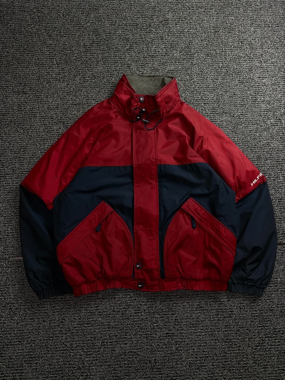 90s 타미힐피거 올드스쿨 박시핏 배색 아웃포켓 자켓 1755 상품이미지2