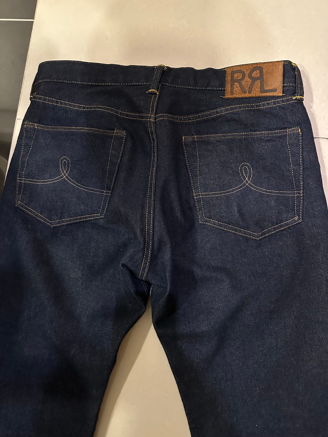 RRL 스트레이트레그 원스워시드 셀비지 진 32x32 상품이미지5