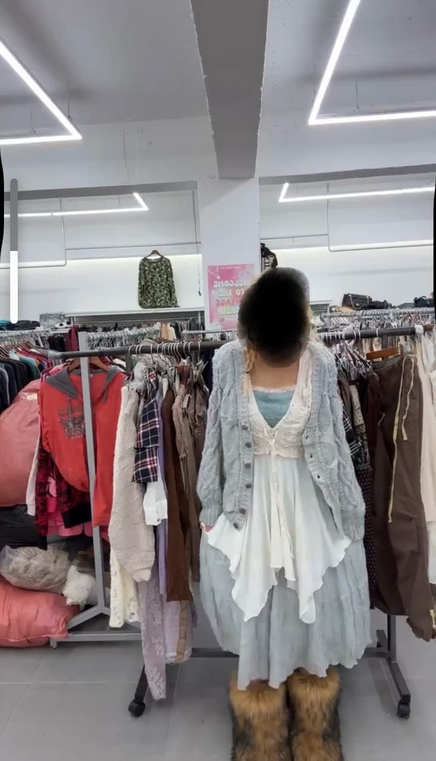 미스터빈티지 페어리 가디건 스커트 원피스 슬리브리스 베스트 세트 상품이미지2