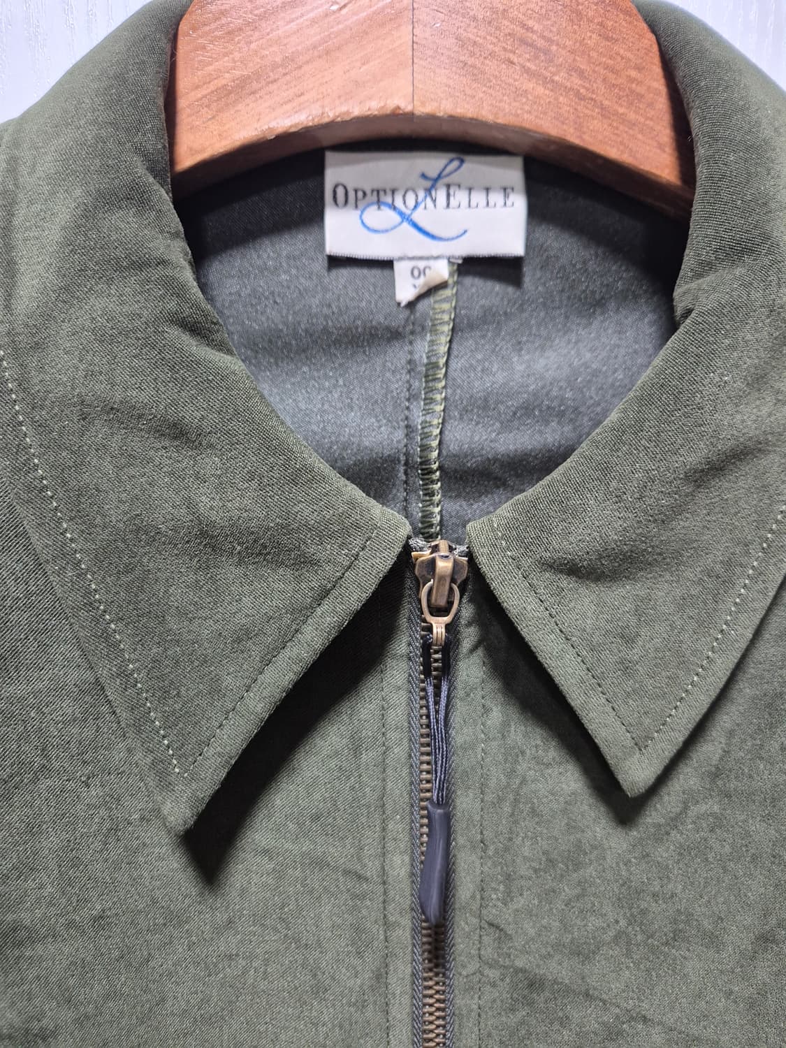 (세일)JPN VTG. ORTALLEY 카키올리브색 스웨이드 자켓 상품이미지5