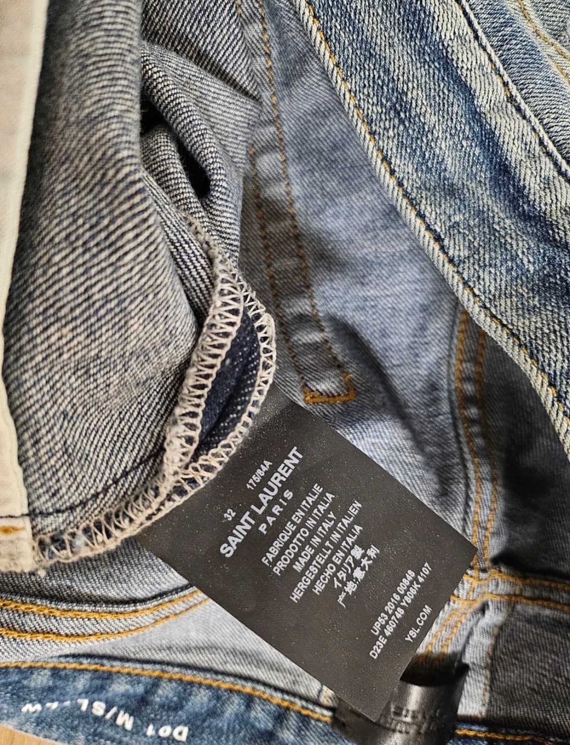 생로랑 데미지 데님 디스진 32 상품이미지3