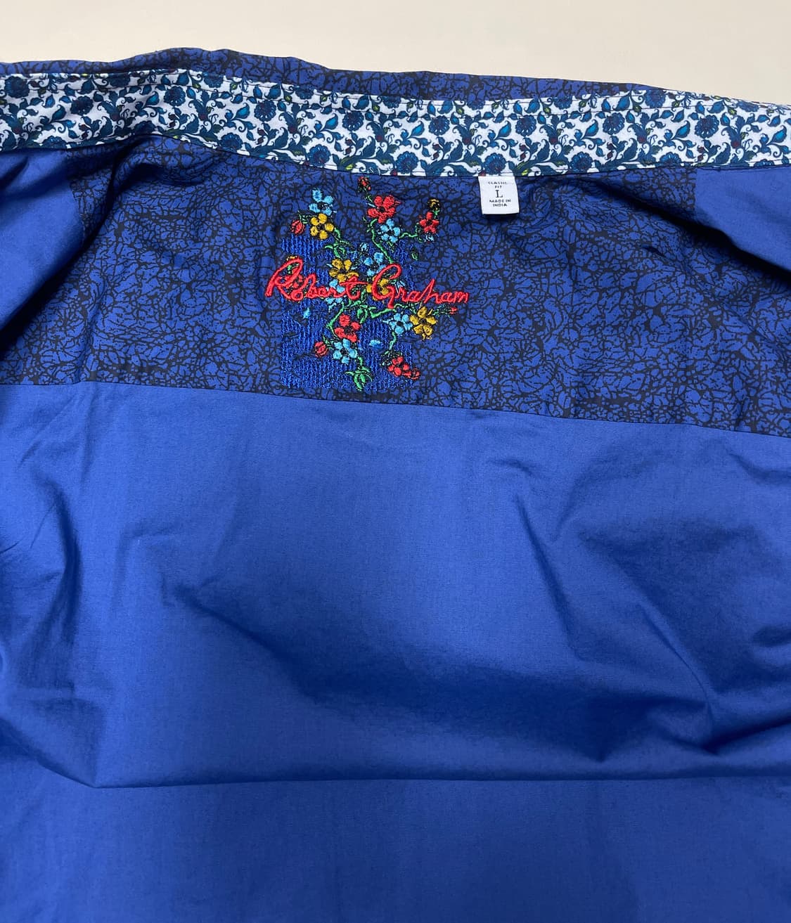 새상품)Robert Graham 남방 셔츠 블루 패턴 상품이미지3