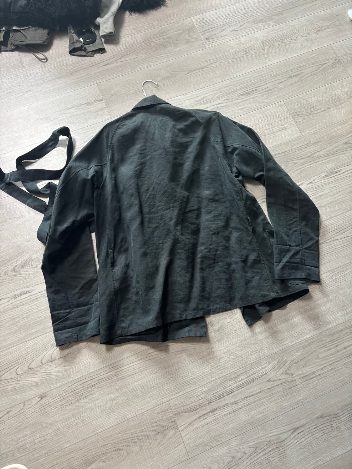 [3] 오라리 워시드 린넨 벨티드자켓 17ss 상품이미지8