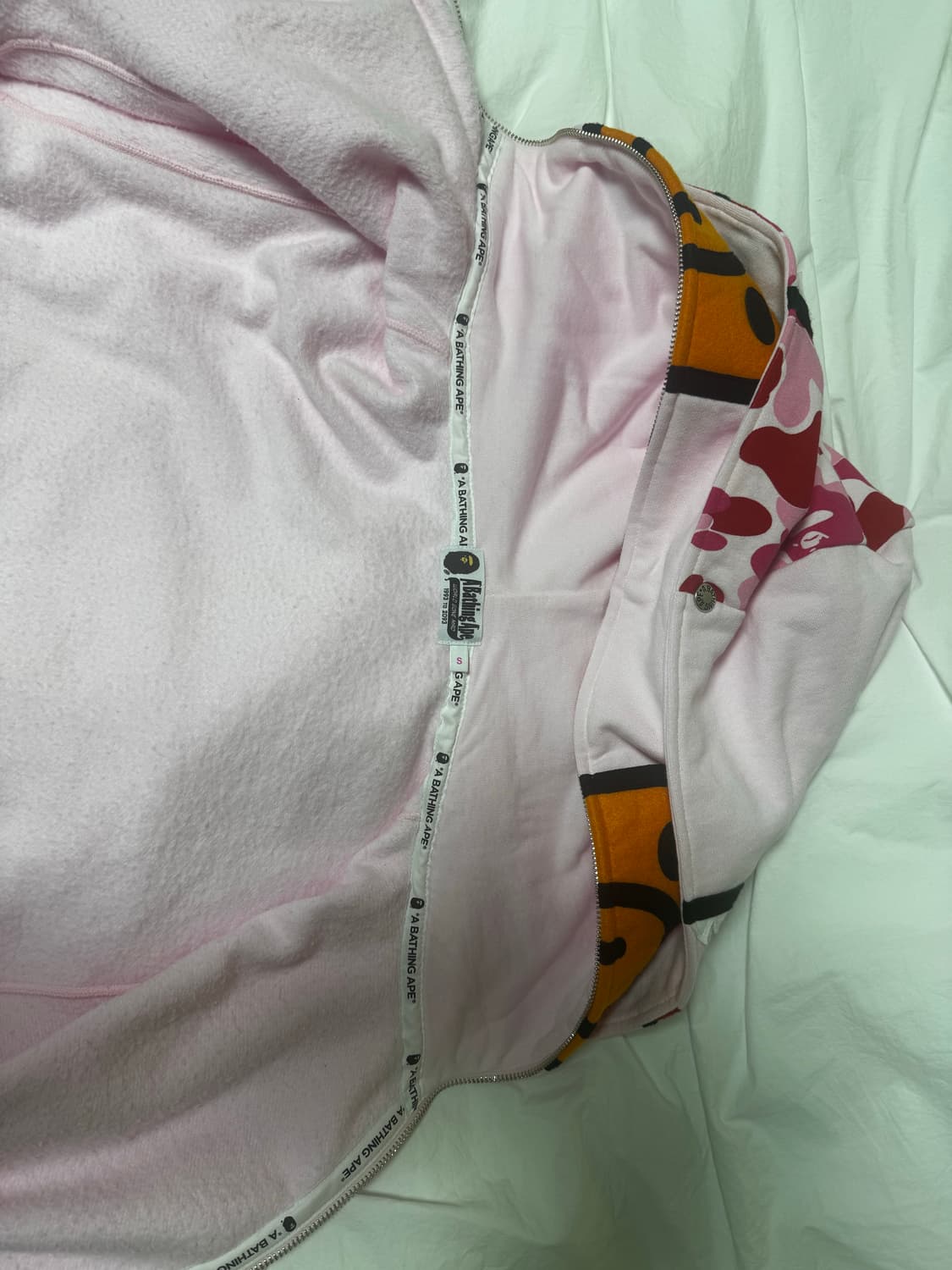 베이프 마일로 샤크 풀 집 더블후드 핑크 상품이미지1