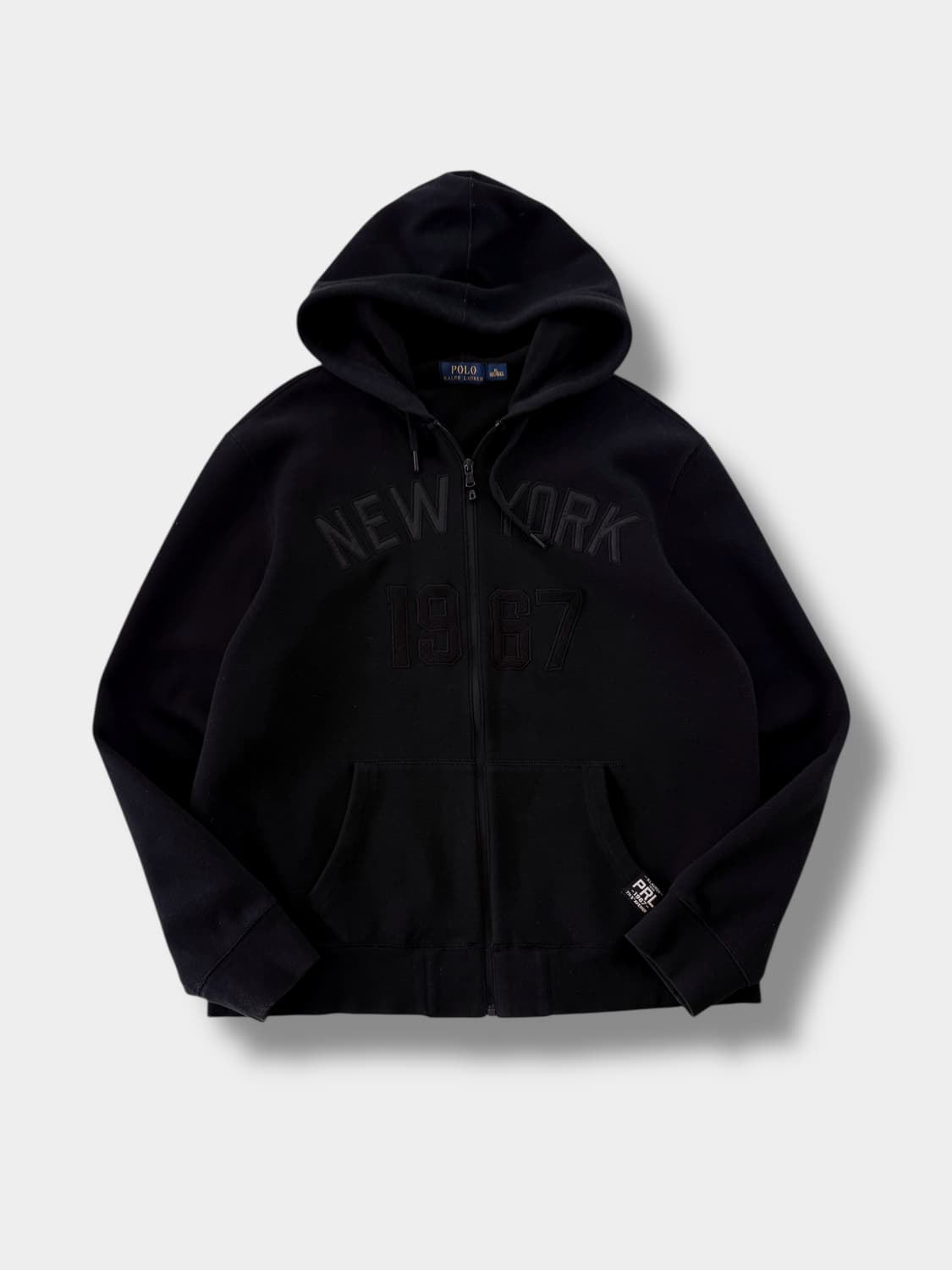 폴로 랄프로렌 오버핏 신형 블랙 뉴욕 빅로고 후드집업 상품이미지1