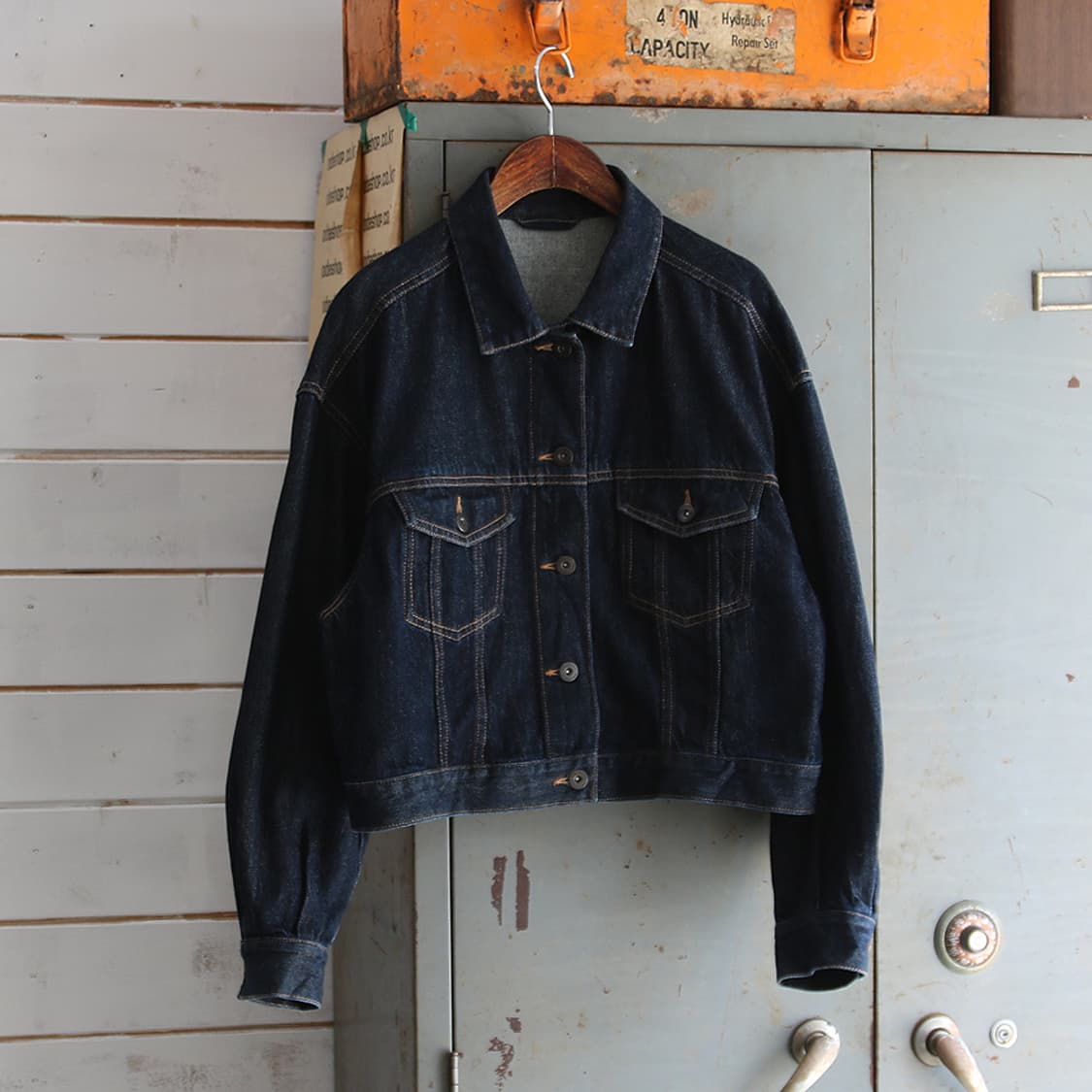 GU 크롬 데님 트러커 자켓 (여성용 XL) 상품이미지2