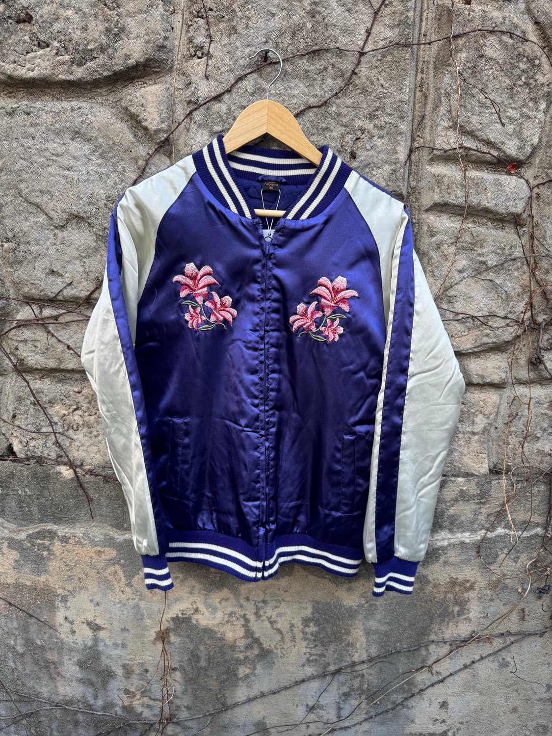 일본 빈티지 자수 스카쟌 블루종 자켓 상품이미지1