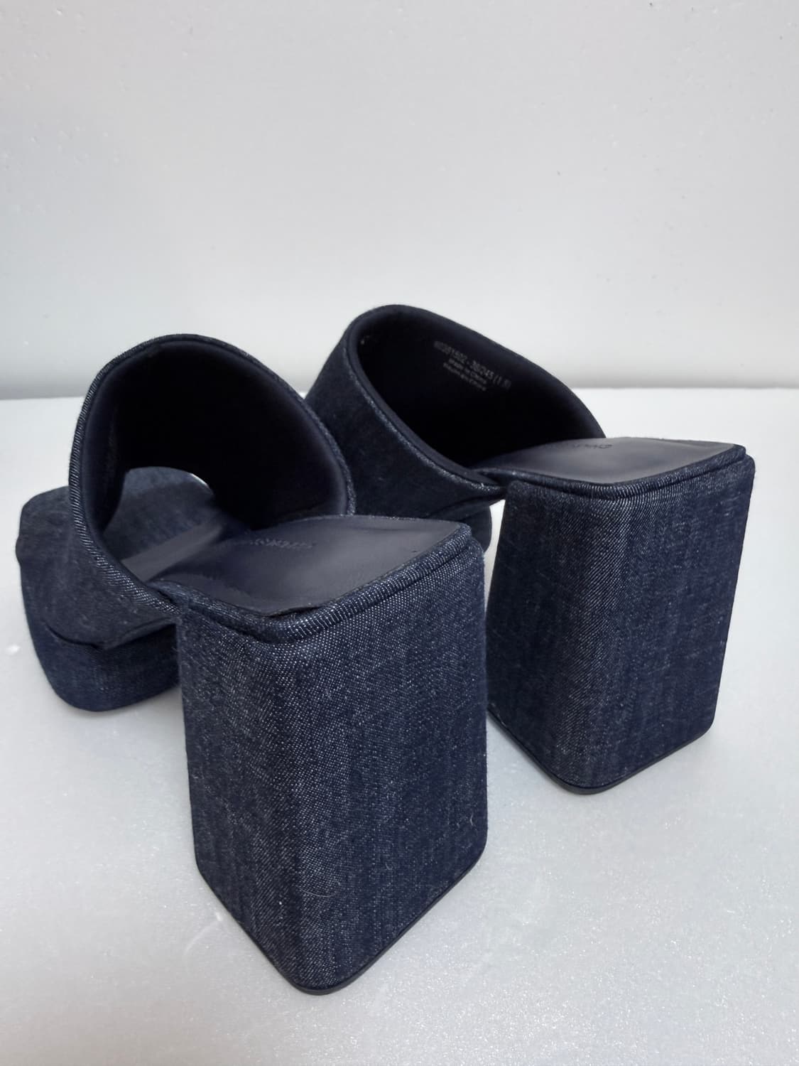 찰스앤키스 데님 플랫폼 뮬 힐 38(240-245)여성 슬리퍼 샌들 상품이미지5