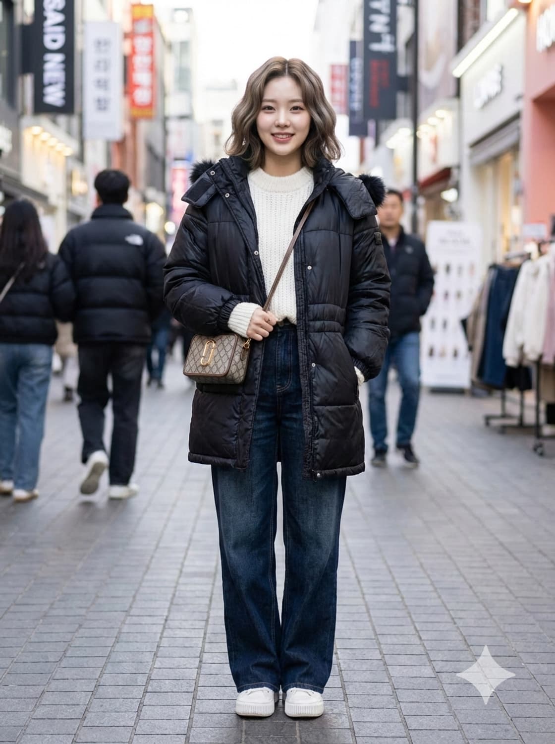 엠포리오 아르마니 블랙 후드 패딩 코트 상품이미지1