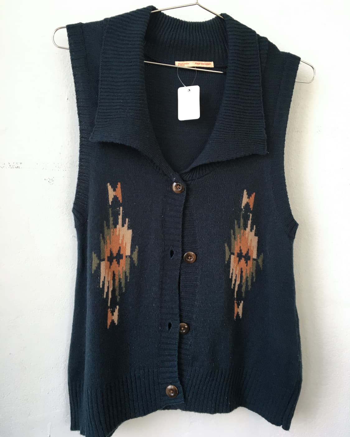 Navaho pattern knit vest 상품이미지2