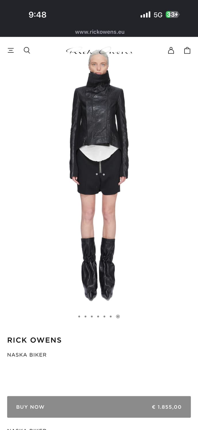 릭오웬스 나스카 레더 자켓 38 상품이미지7