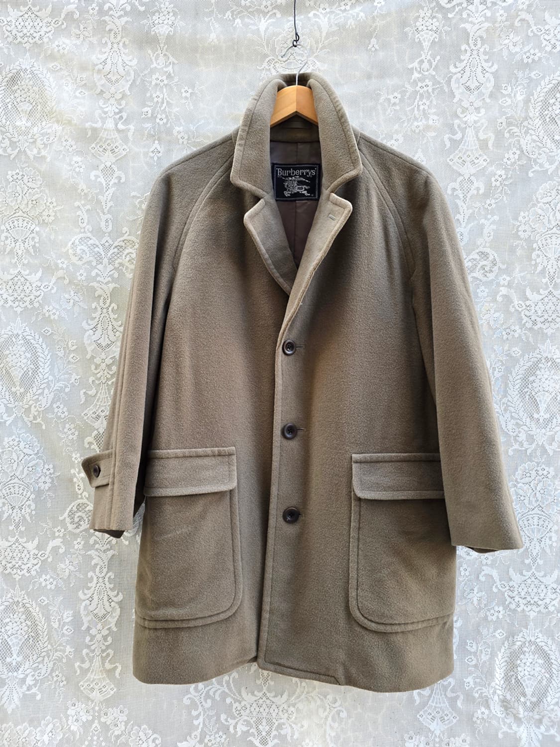 90s 버버리 발마칸 하프코트 캐시미어 혼방 상품이미지1