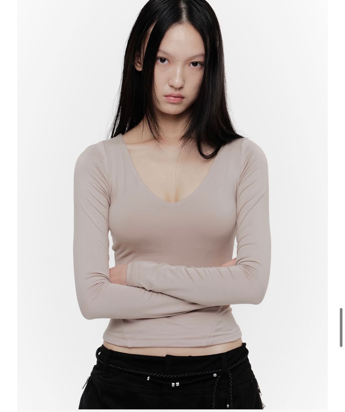 2000아카이브 브이넥 컨투어 티 02 상품이미지1