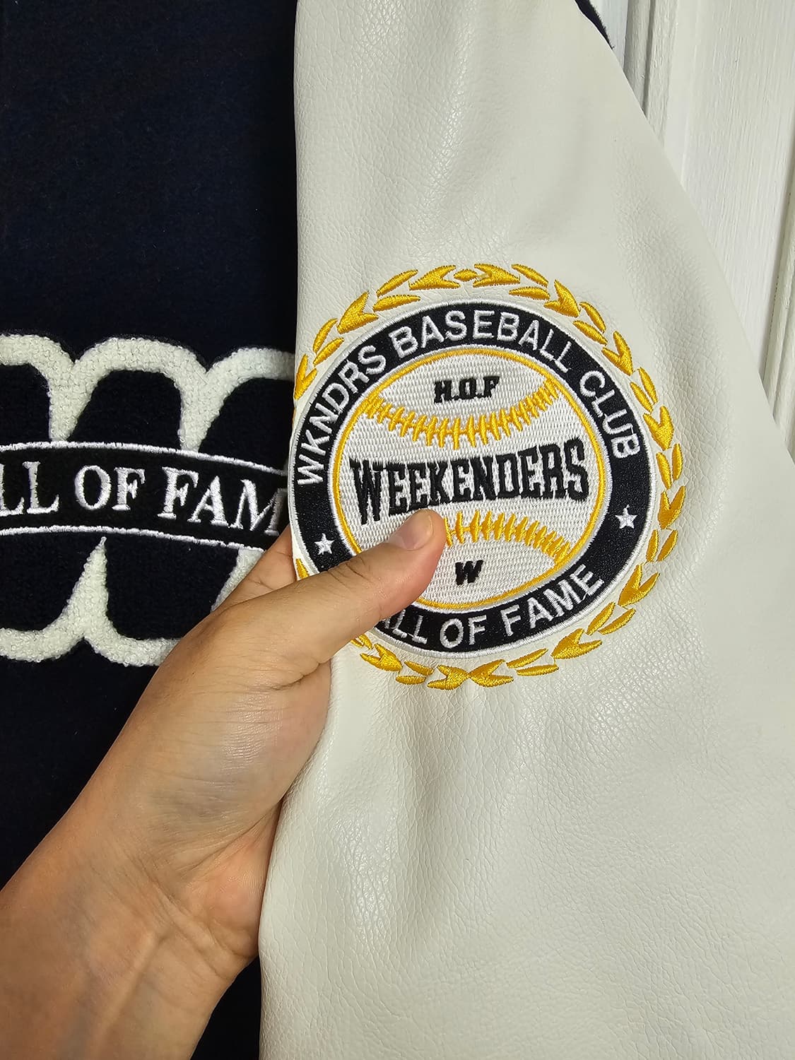 WKNDRS(위캔더스) H.O.F VARSITY JK (NAVY) 상품이미지4