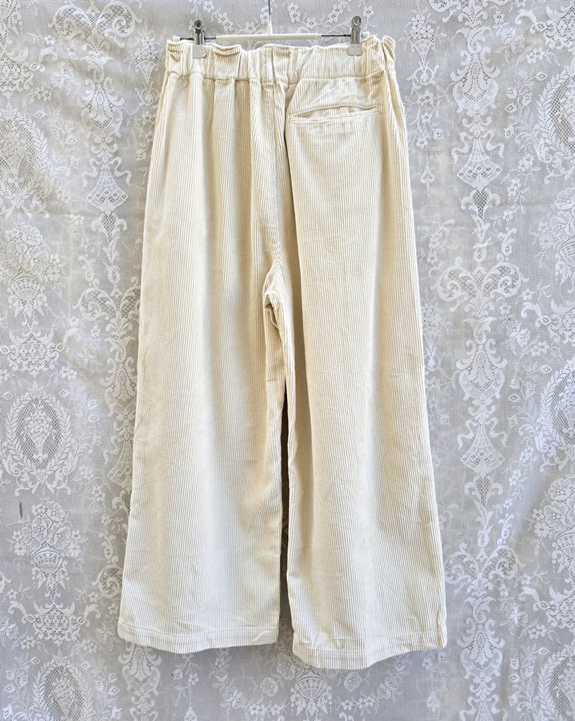일본 도밍고 크림색 코듀로이 와일드 팬츠 새상품 상품이미지7