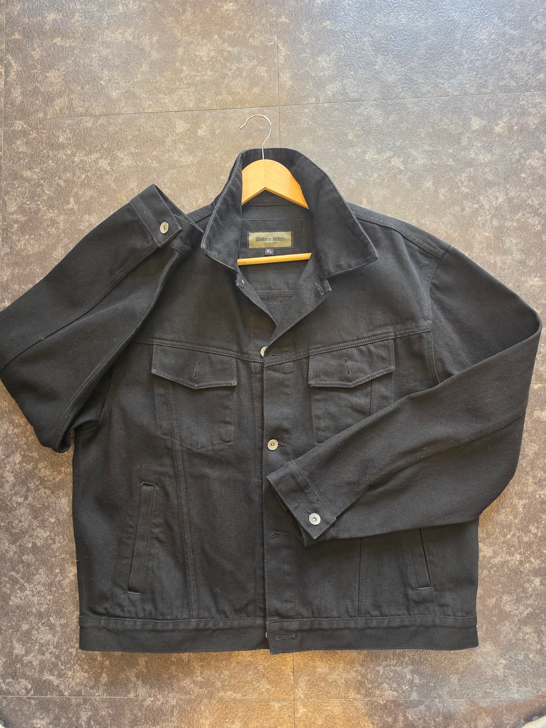 유니폼브릿지 블랙 데님 트러커 자켓 - XL 상품이미지6