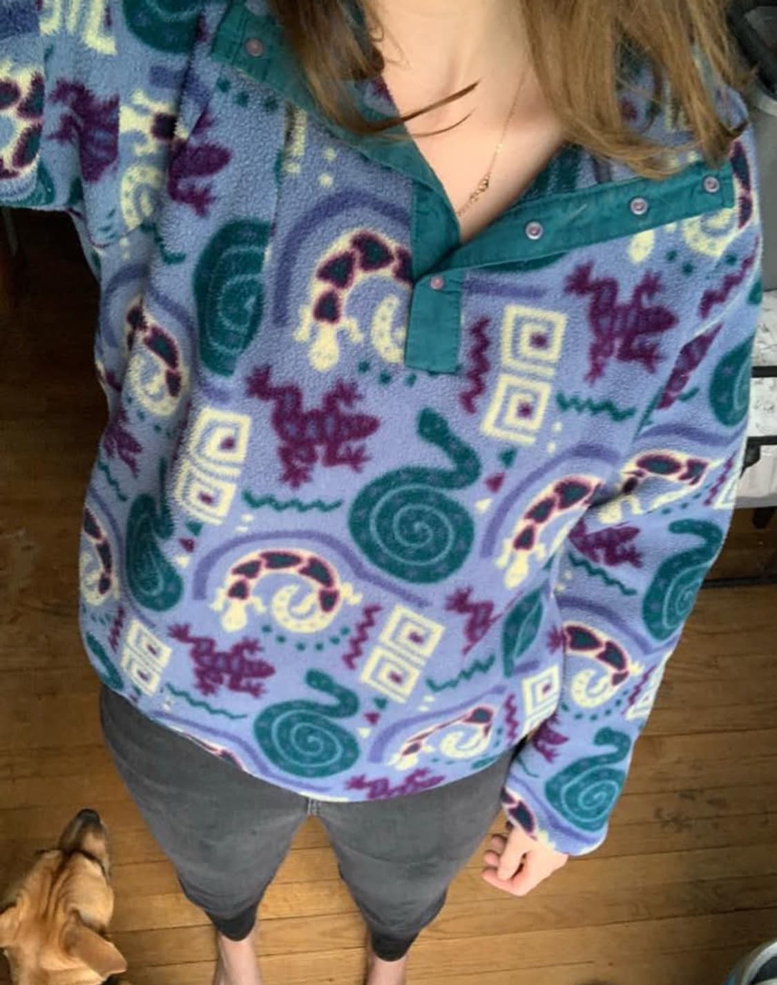 🌊80~90s LLBEAN Fleece half snap tee 상품이미지2