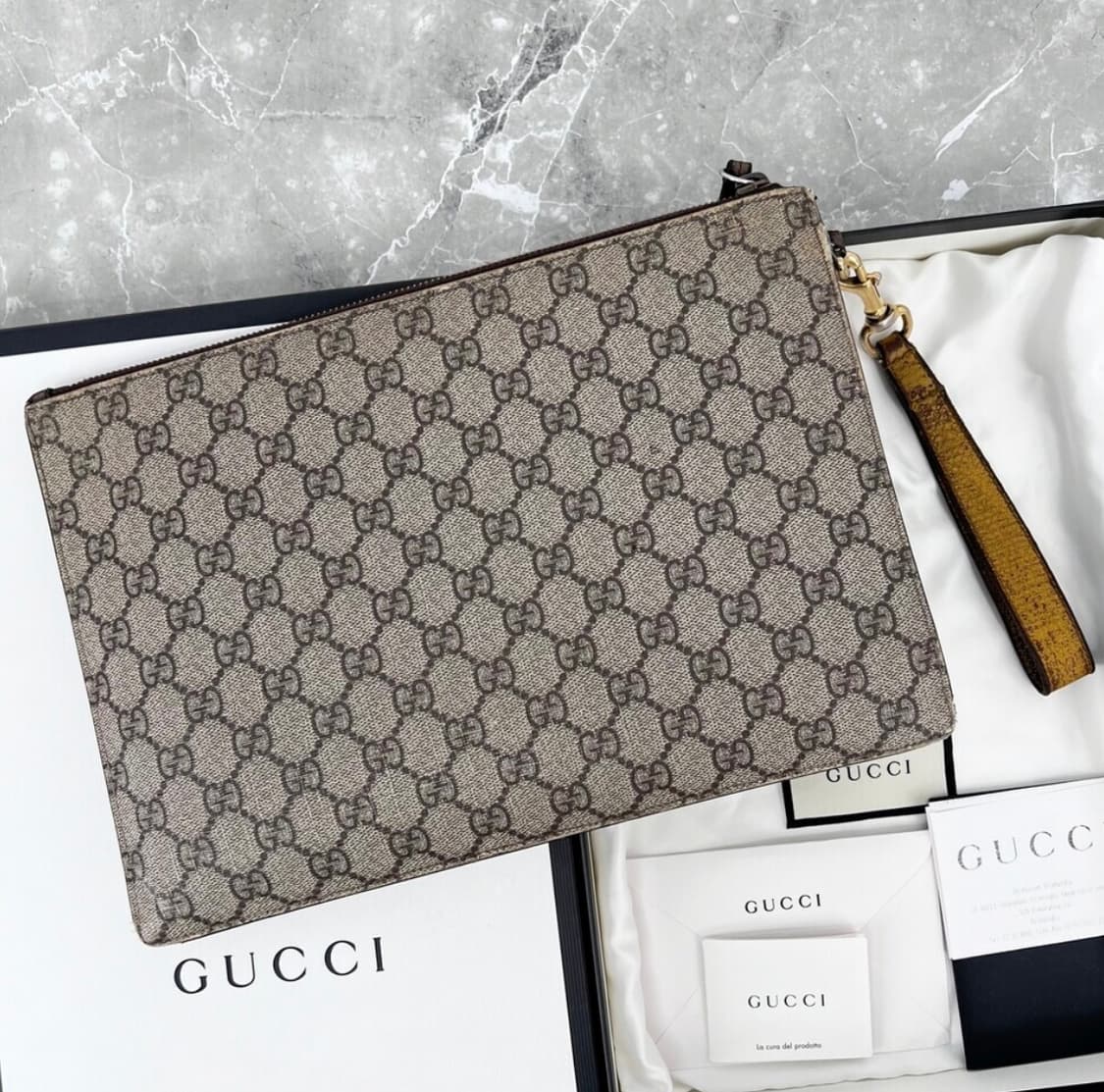 구찌 네오빈티지 GG 수프림 클러치백 (473956) 상품이미지2