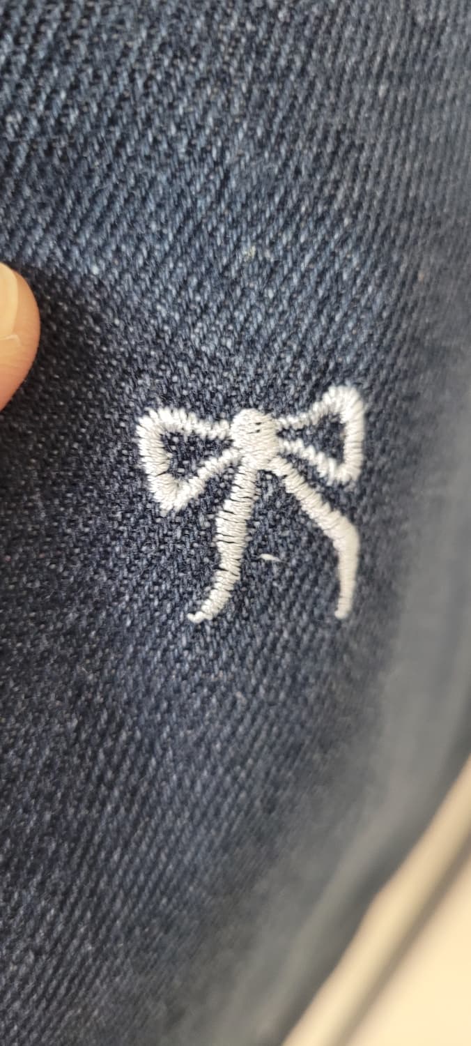 (여아140사이즈)리에벨로,유니클로 리본 데님 청바지(봄,가을용) 상품이미지8