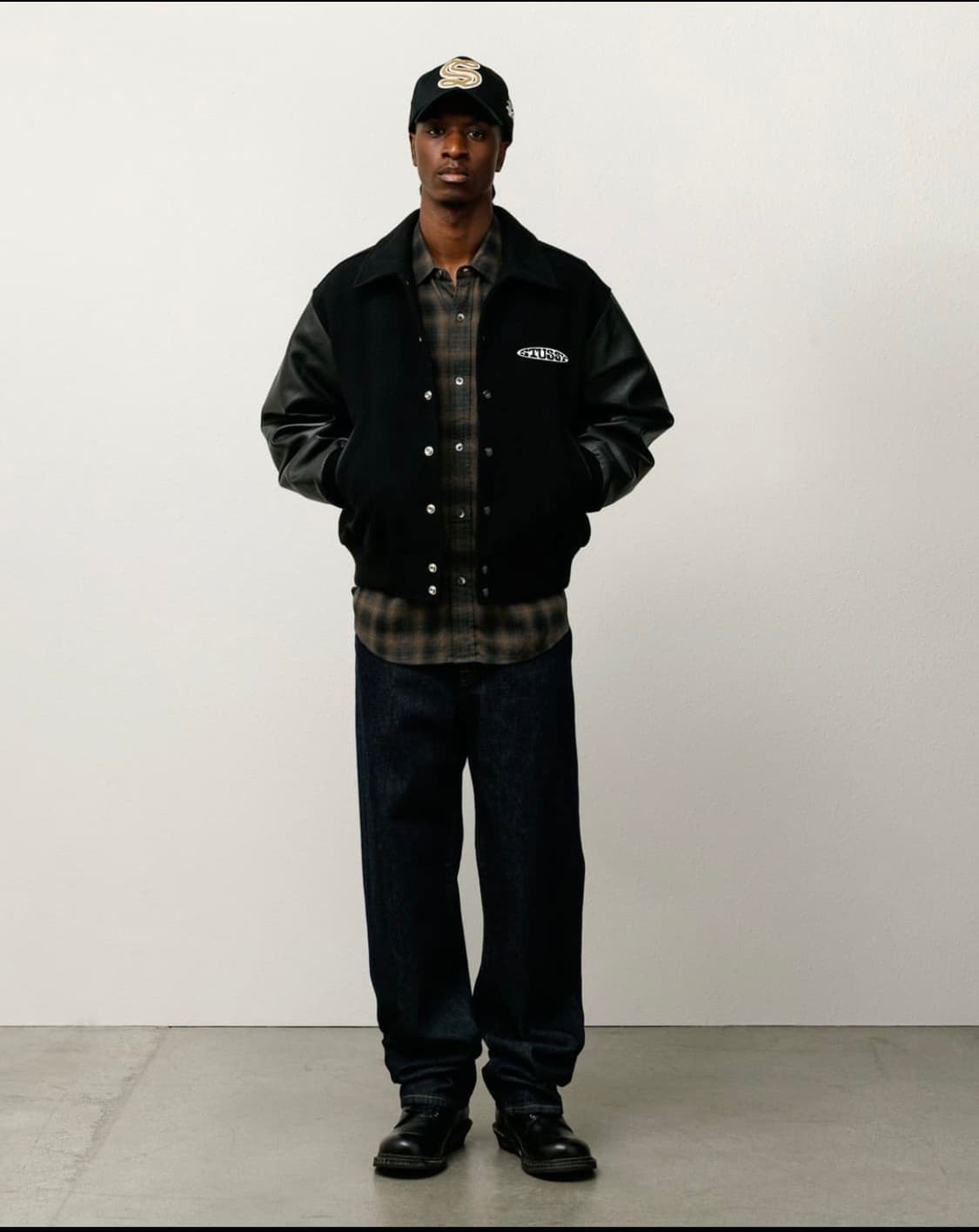 25fw 스투시 글로브 바시티 자켓 블랙 M 상품이미지4