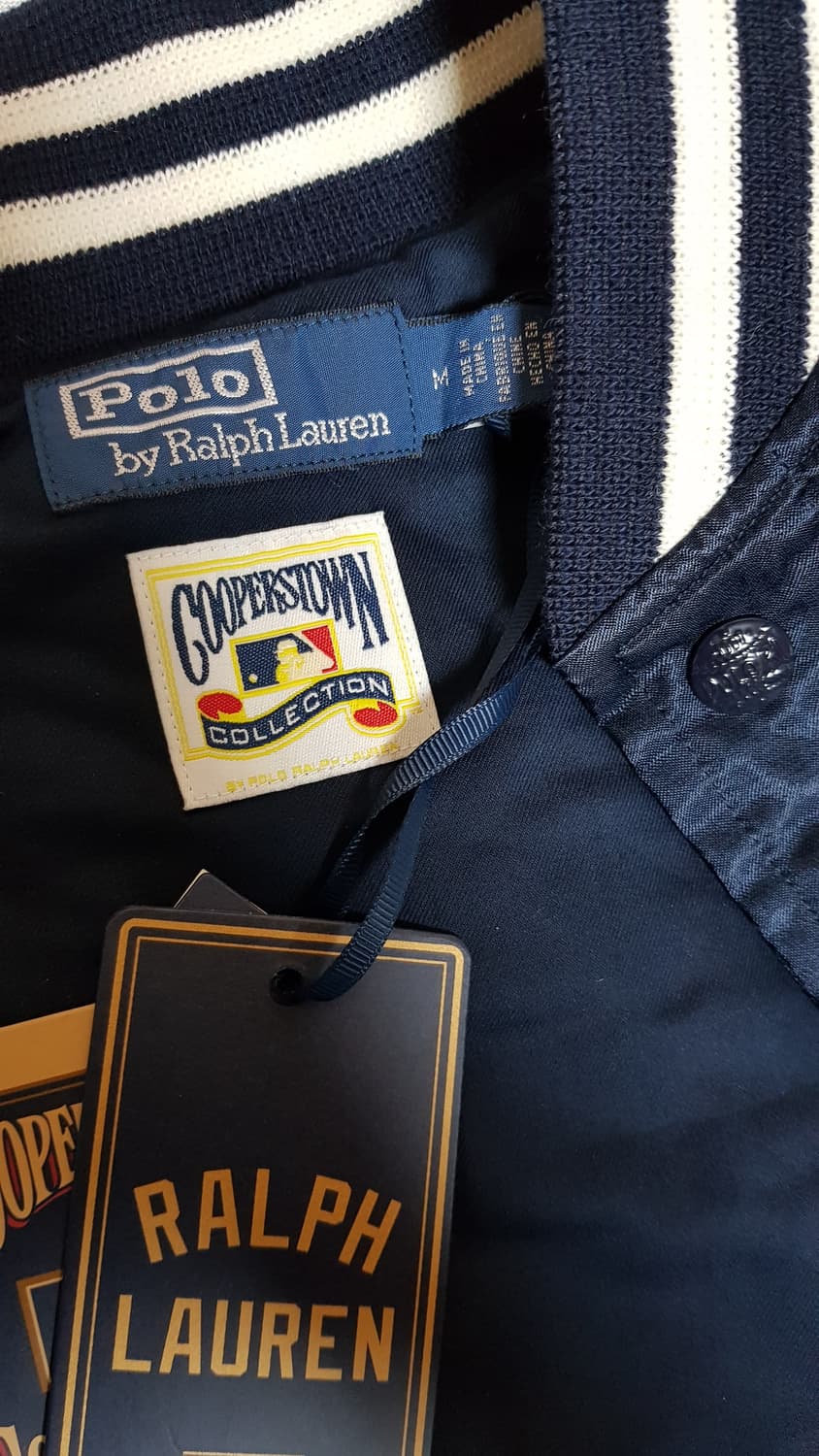 [새상품/M] 폴로 x MLB 뉴욕 양키스 바시티 새틴 자켓 팝니다. 상품이미지5