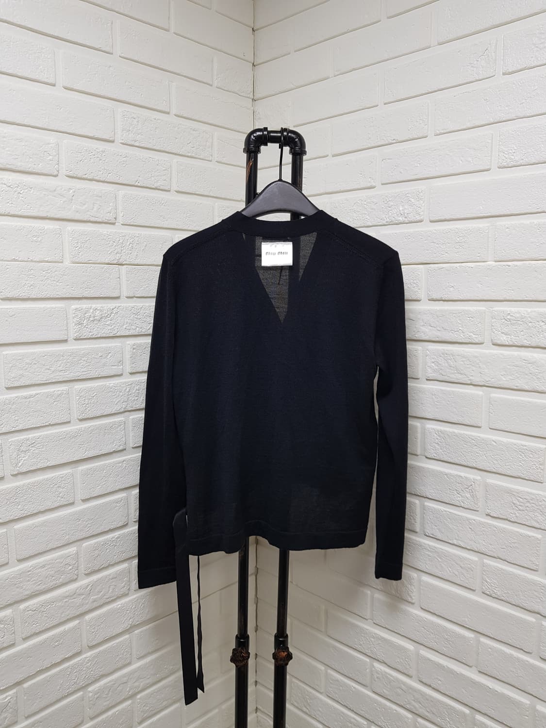 [36/정품] miumiu 미우미우 백라벨 리본 실크가디건 상품이미지8