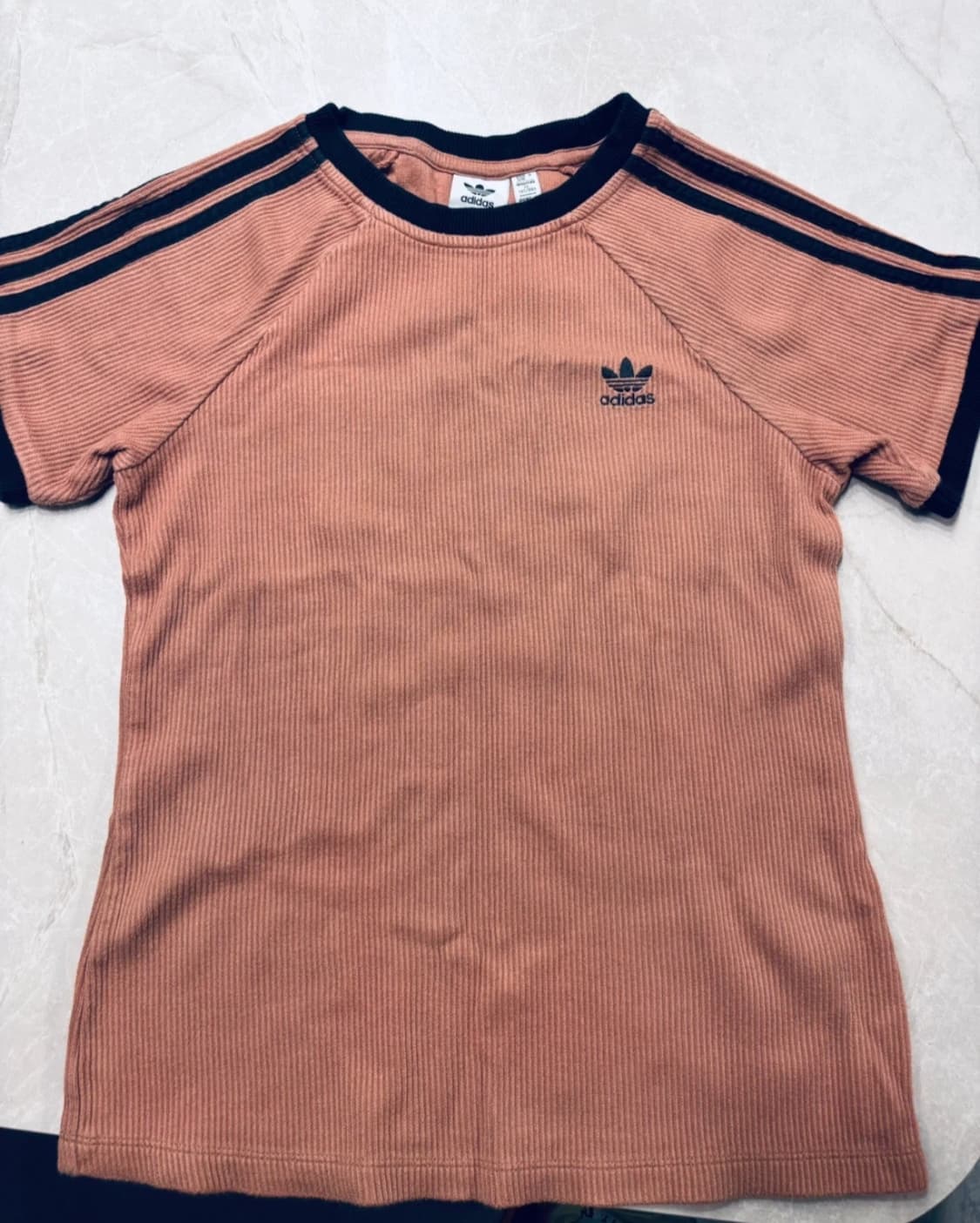 아디다스 삼선 슬림 티셔츠 클레이 M 상품이미지2